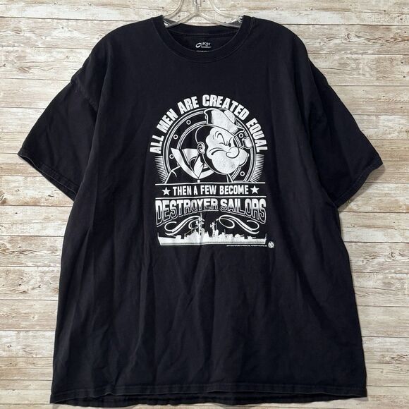 Navy All Men Created Equal Few Became Destroyer Sailors Black T Shirt XXL - Picture 1 of 7
